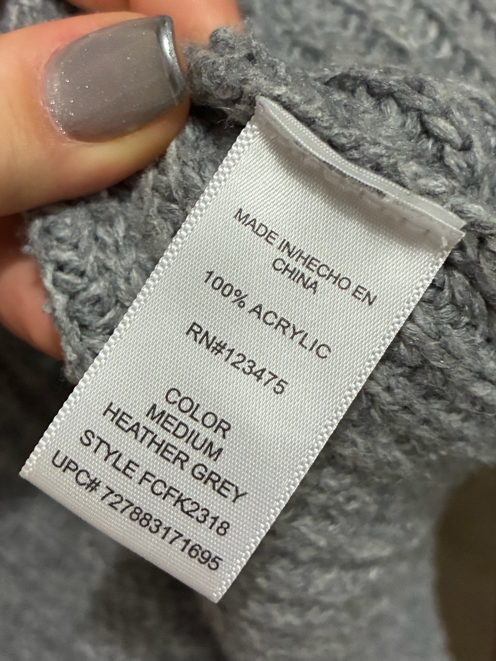 French Connection Gray Ribbed Button-Front Cardigan - Picture 4 of 5